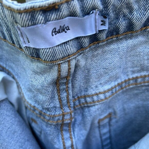 NWOT Y2K Boho Adika Butterfly Print High Waisted Jeans M - Picture 4 of 14